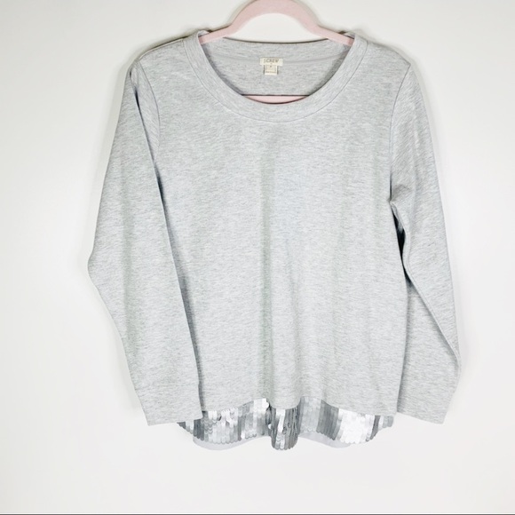 J. Crew Sweaters - J Crew Long Sleeve Crew with Sequin Trim Medium